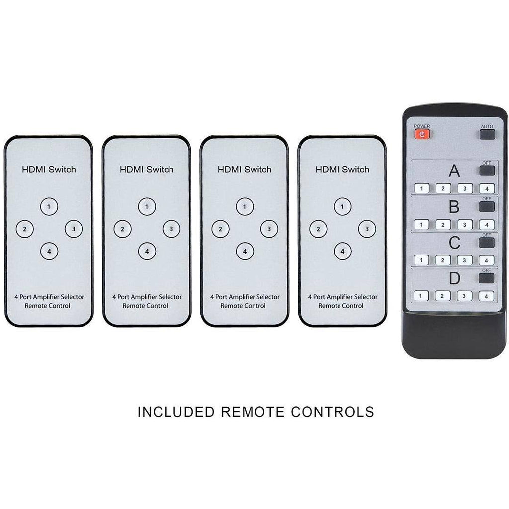 4x4 Matrix HDMI Switch/Splitter Over Cat5e/6 Cable w/Remote V586210