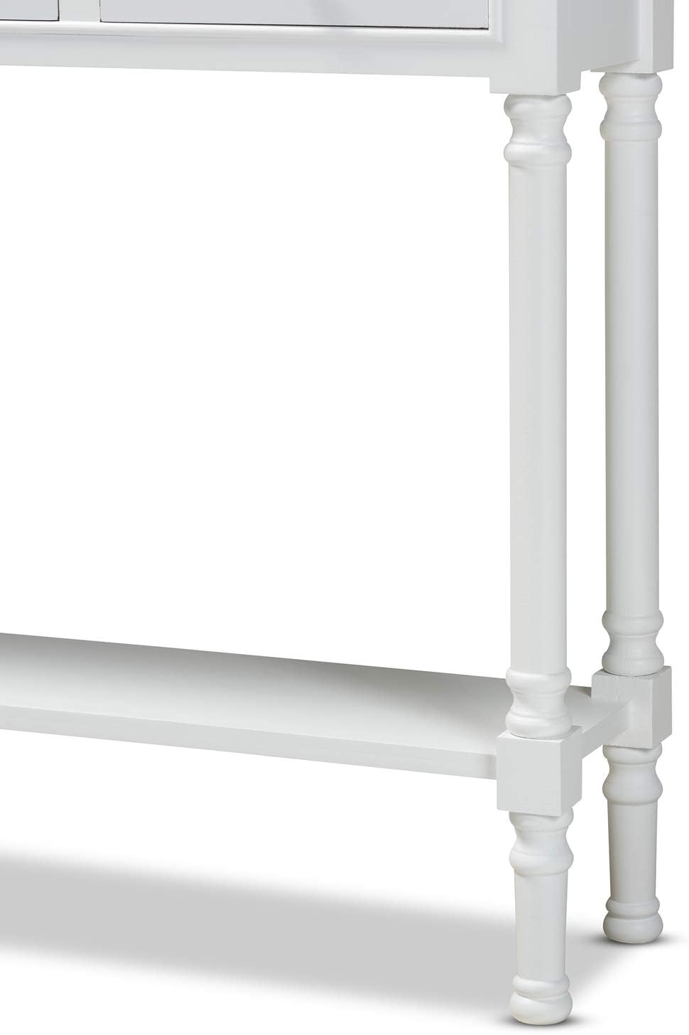 White 3-Drawer Wood Console Table O661