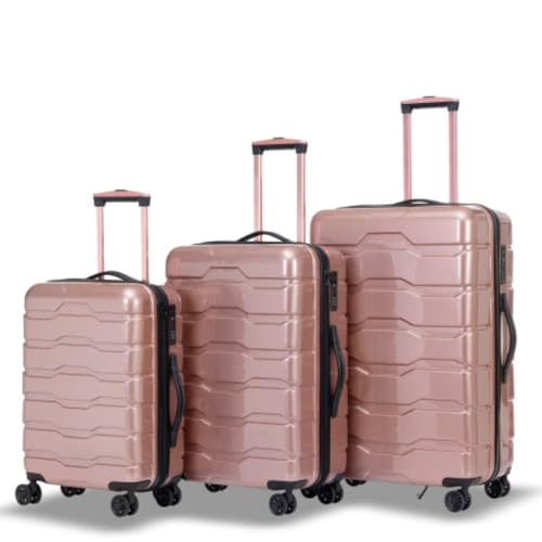 Purple Hard Shell 3 Piece Luggage Set with TSA Lock O703099