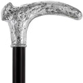 Silver Stag Horn Replica Walking Cane with Black Beechwood Shaft K6971
