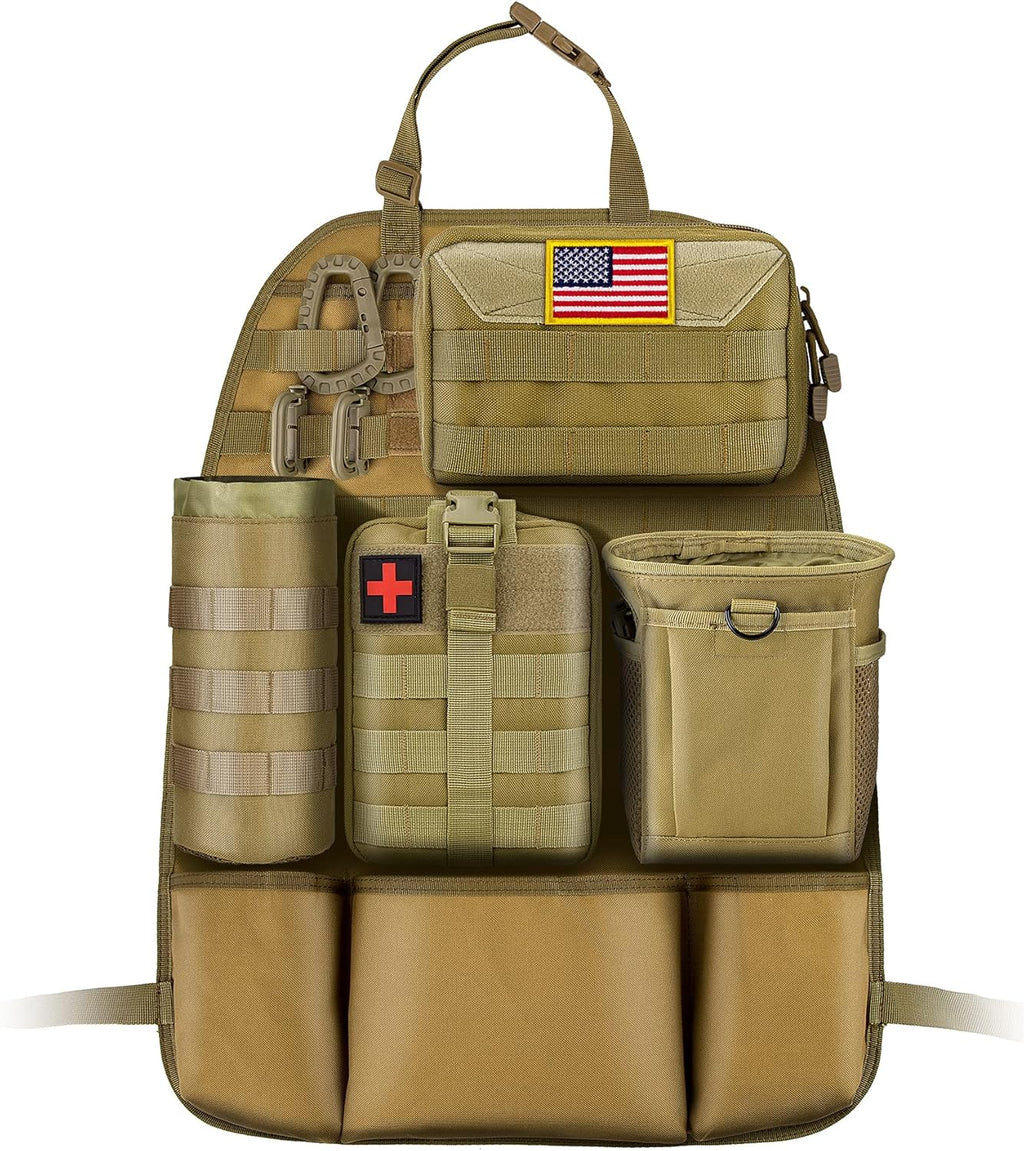 Car Seat Back Organizer with 4 Molle Pouches Q9622