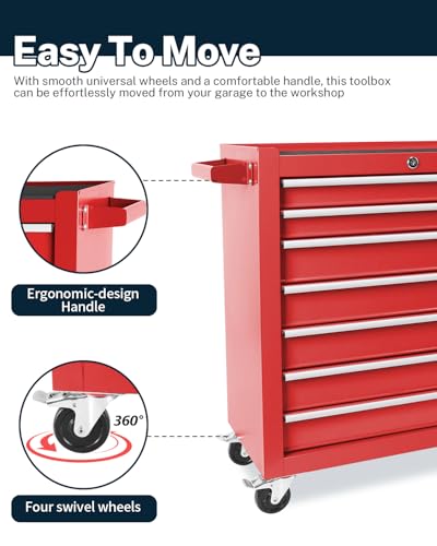 Black 5-Drawer Rolling Tool Chest Z604