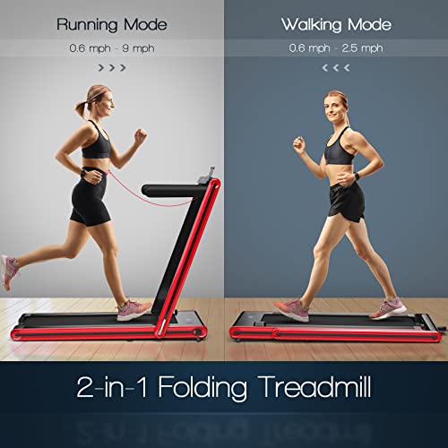 2 in 1 Folding Treadmill with LED Display N39159