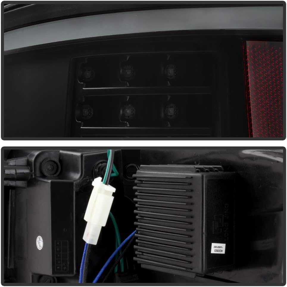 Black Smoke LED Tail Lights Brake Lamps Driver & Passenger Side E308