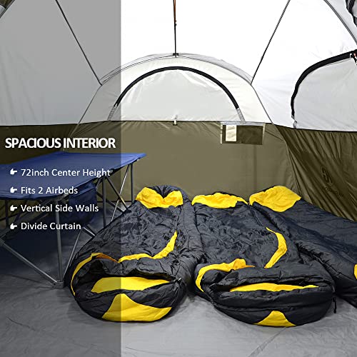 8 Person Camping Tent with Carry Bag A16160
