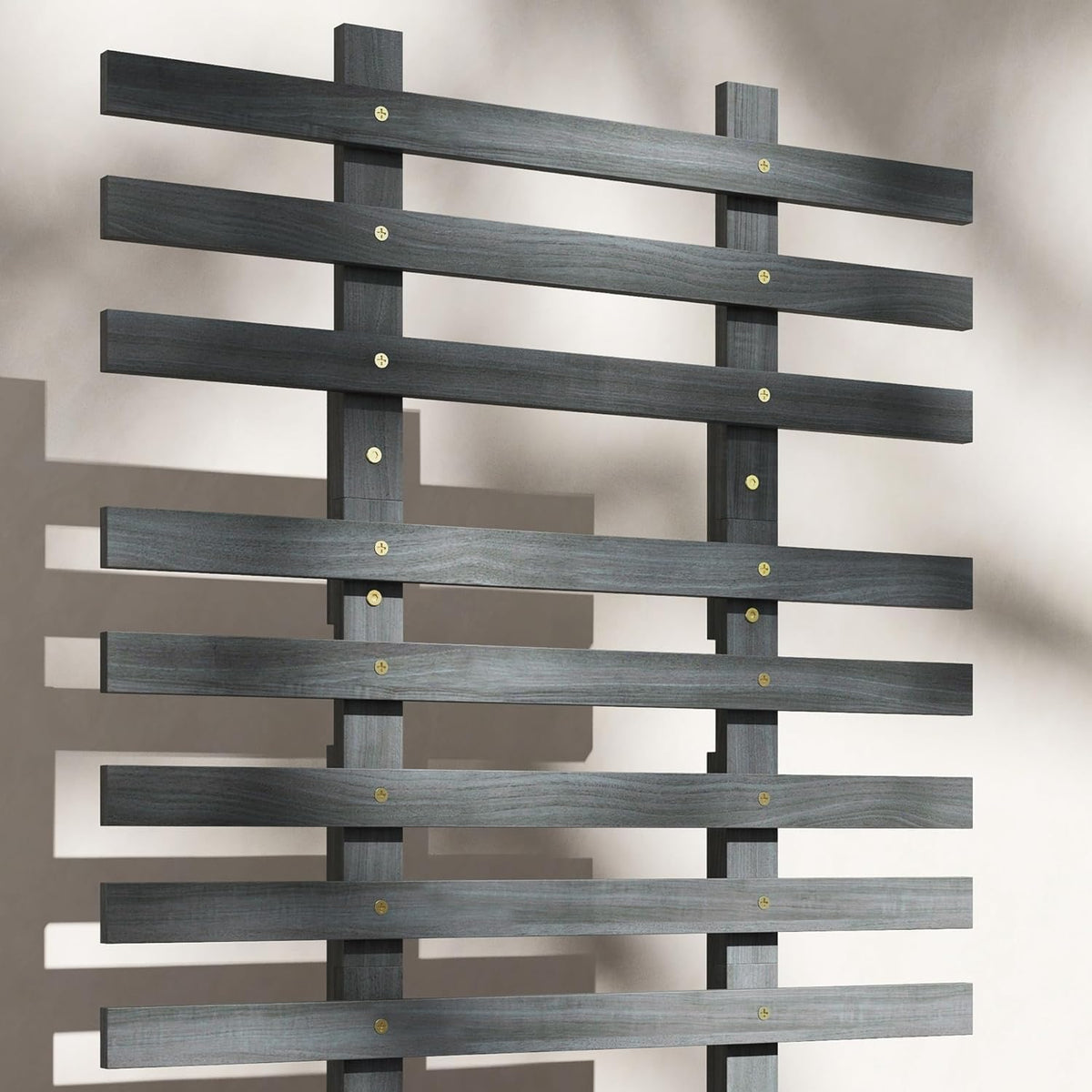 Gray Raised Garden Bed with Trellis H652866