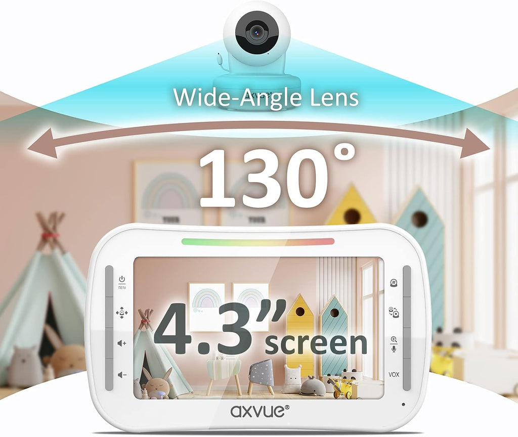 Baby Monitor with Pan-Tilt-Zoom Camera and LCD Screen, Night Vision F825484