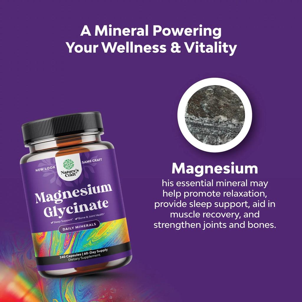Chelated Pure Magnesium Glycinate 400mg per serving Vegan 400mg Elemental Magnesium Buffered Chelate L869558