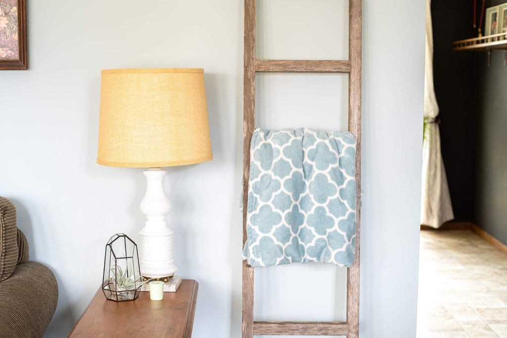 Rustic Farmhouse Decorative 6 ft Ladder Recycled Reclaimed Wood Z46809