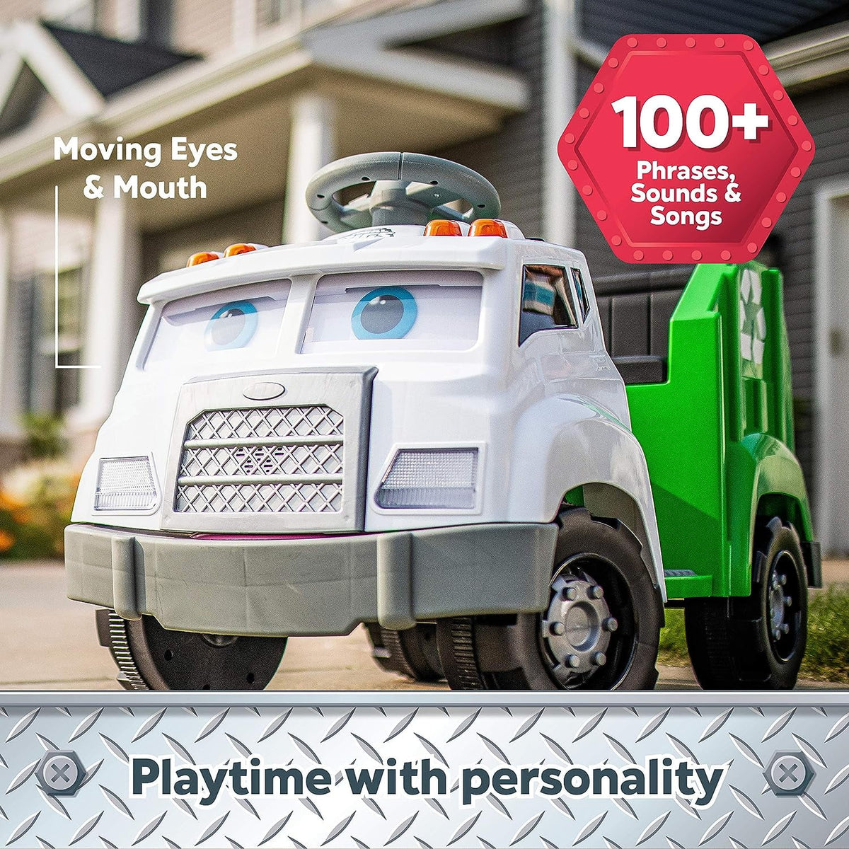 Toddler Recycling Truck Ride On Toy with 6 Volt Battery and Charger A724