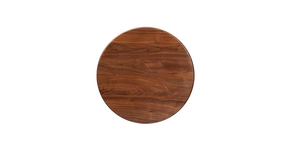 Walnut Counter Stool with Black Metal Base U609