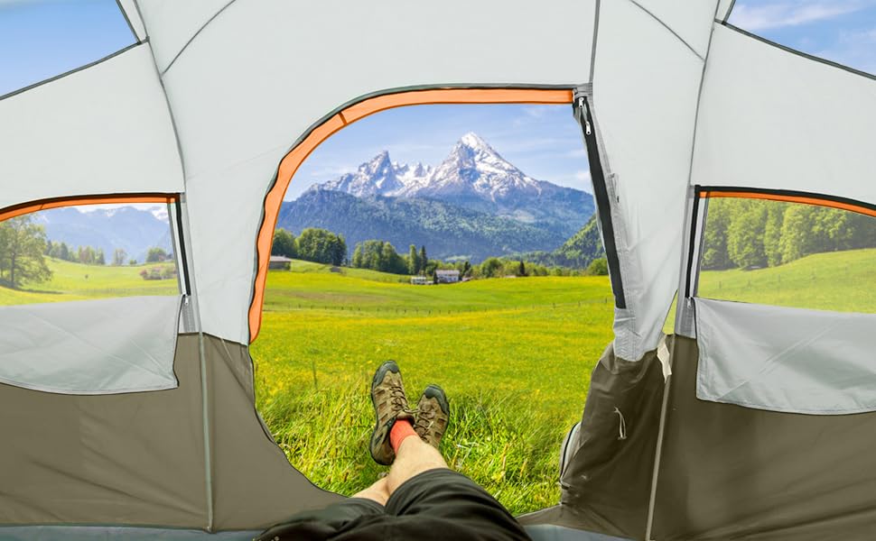8 Person Camping Tent with Carry Bag A16160