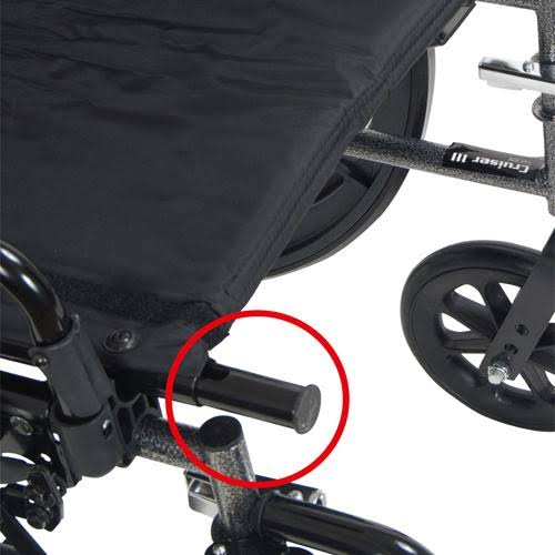 Light Weight Wheelchair with Flip Back Removable Arms, Swing away Footrests I539