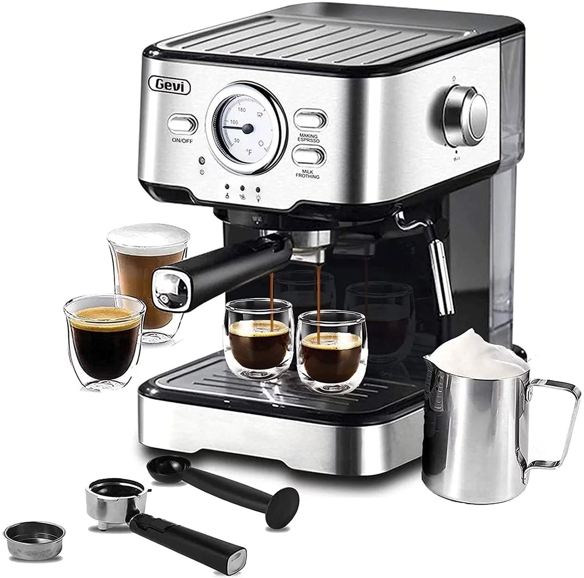 Black 15 Bar Espresso Machine N713
