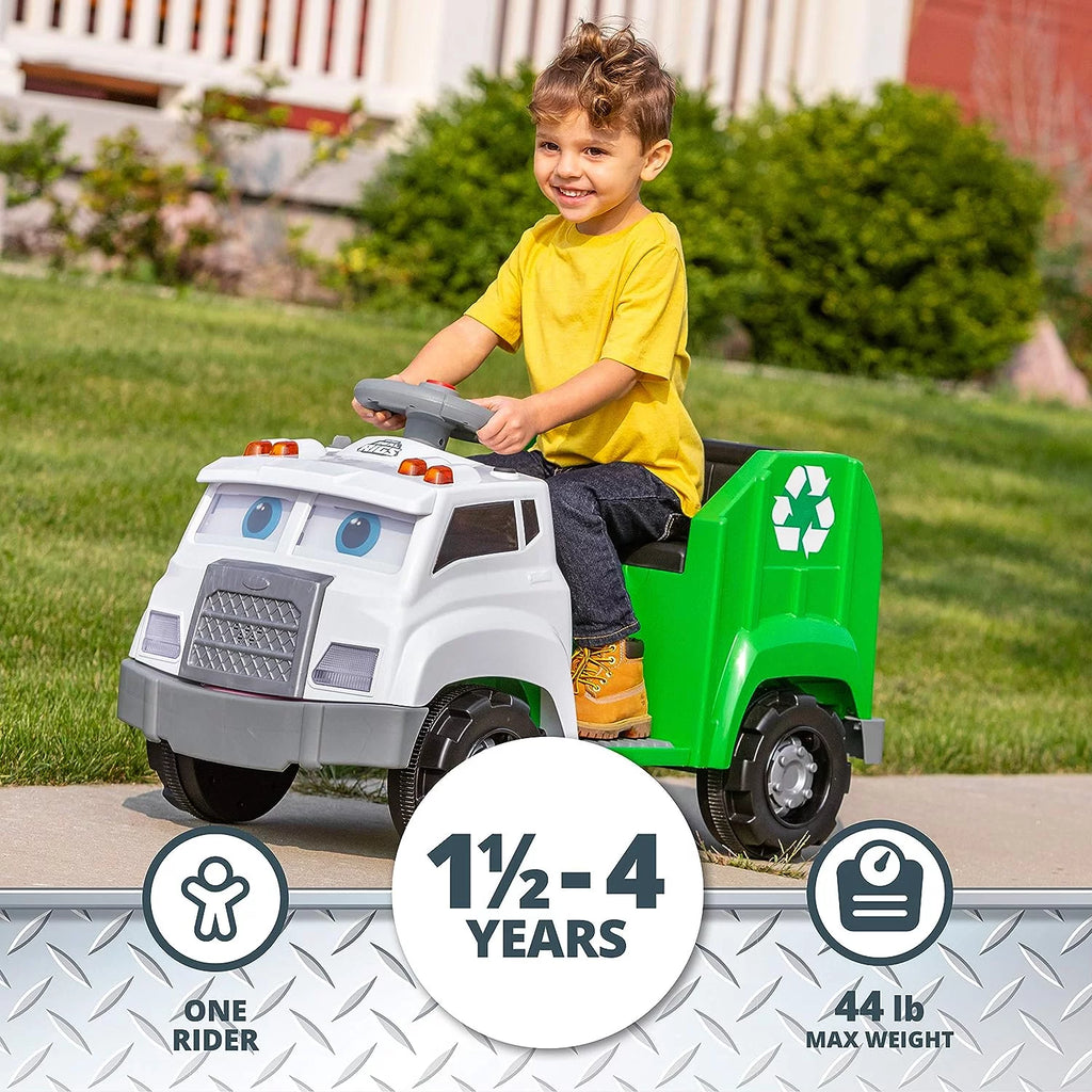 Toddler Recycling Truck Ride On Toy with 6 Volt Battery and Charger A724