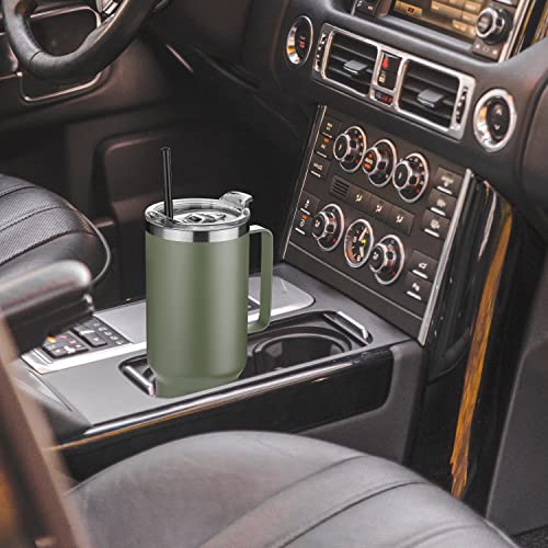 40 oz Stainless Steel Vacuum Insulated Tumbler with Handle (Black, 1) I6455