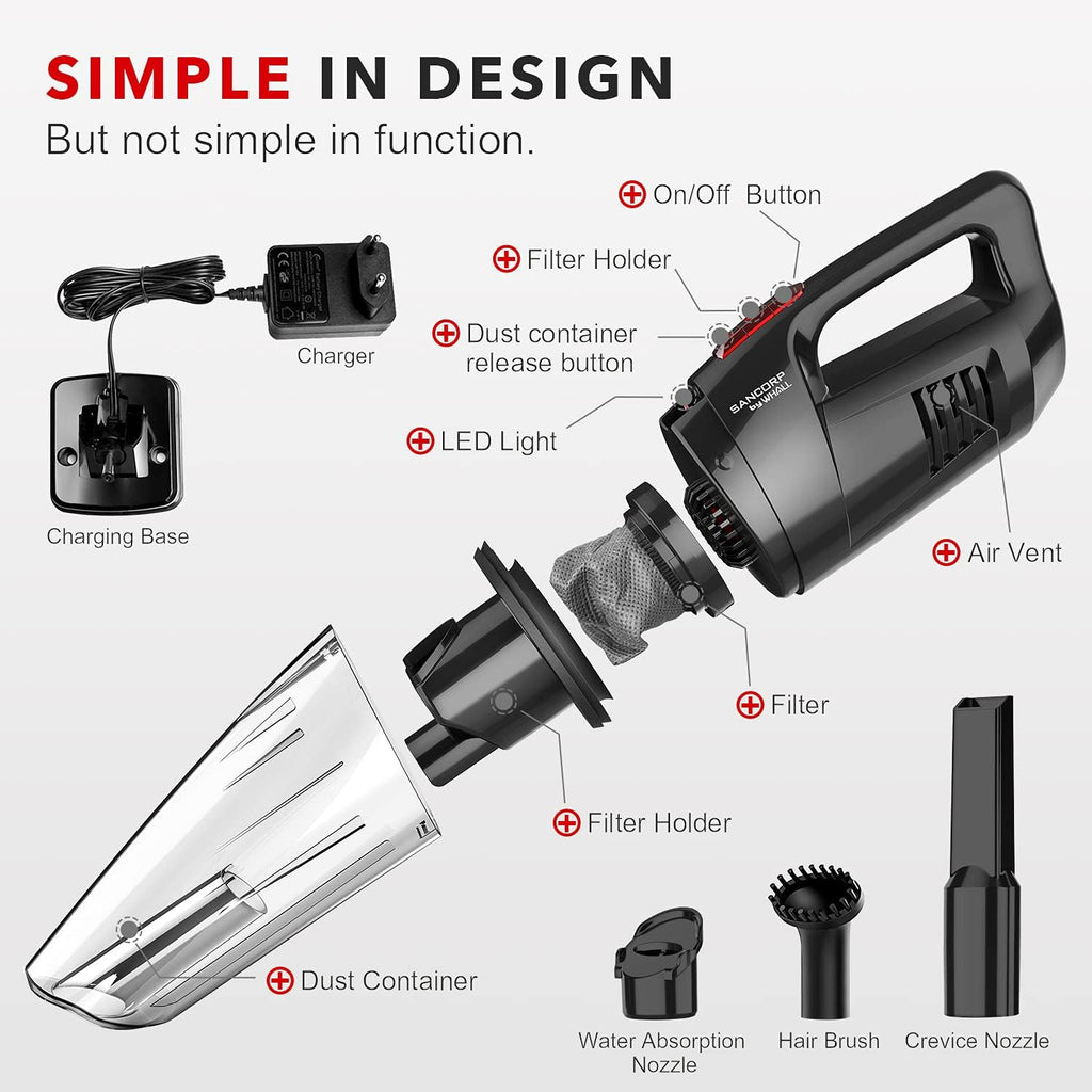 Cordless Handheld Vacuum 8500PA with LED Light G77262