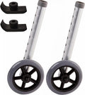 Rubber Universal Walker Caster Wheel 1 Pair 4 PCS G424030