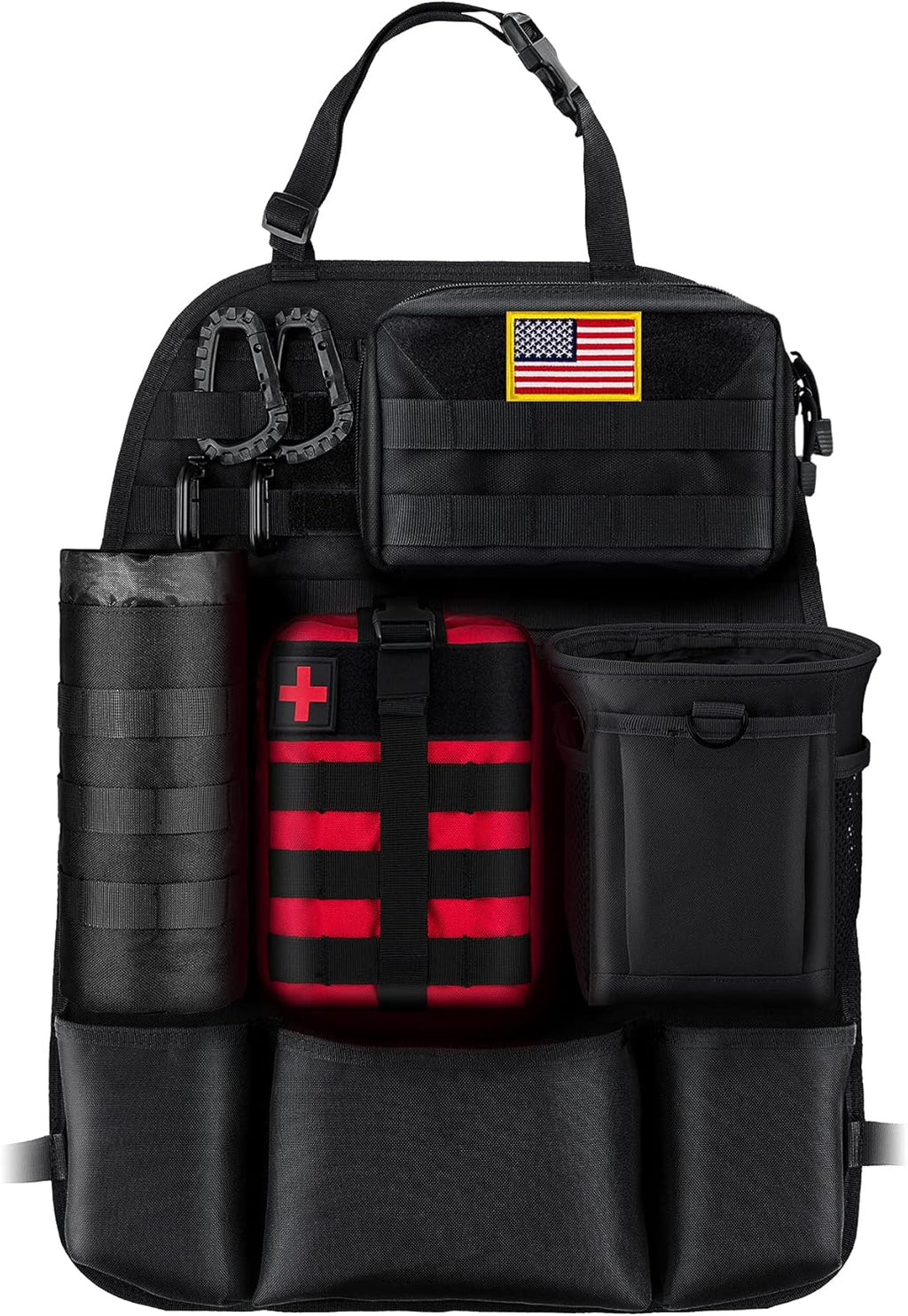 Car Seat Back Organizer with 4 Molle Pouches Q9622