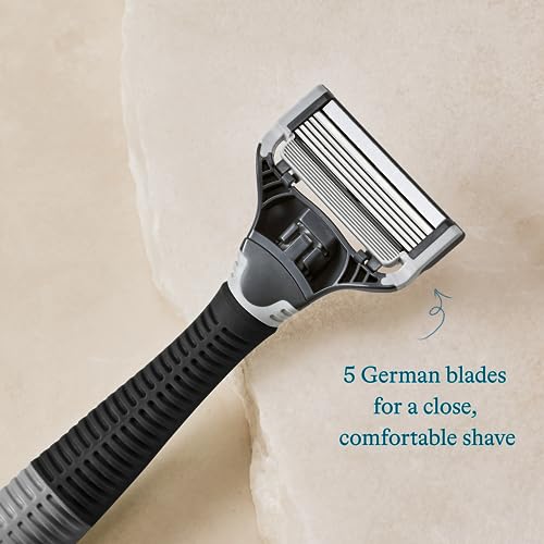 Mens Razor and 3 Razor Blade Refills (Ocean Blue) H383