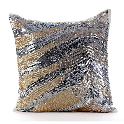 Gold Pack of 2 16x16 Decorative Throw Pillow Cover T9628