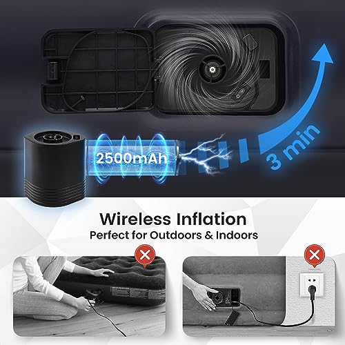 Queen Air Mattress with Built-in Battery Pump T687952