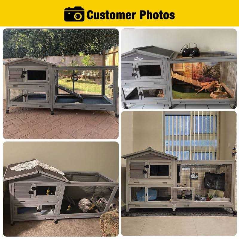 Rabbit Hutch Indoor Cage on Wheels with 3 Pull Out Tray G855085