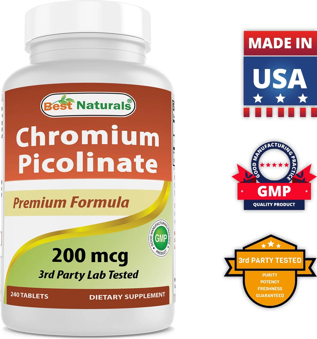 3 Pack Chromium Picolinate 200 mcg 240 Tablets M805203