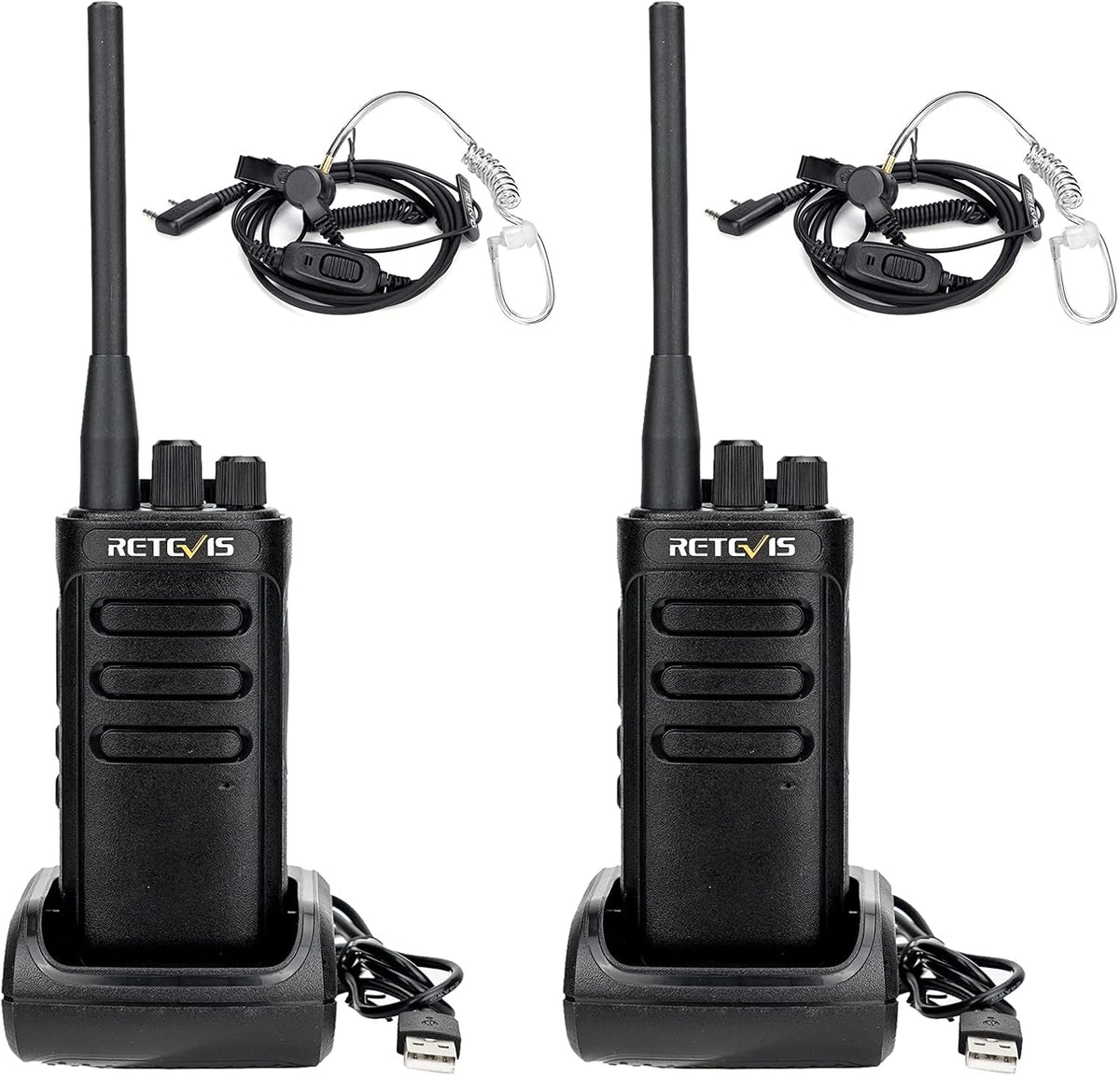 Walkie-Talkies 2 Pack 16CH 2000mAh Rechargeable Two Way Radios with Earpiece Z130255