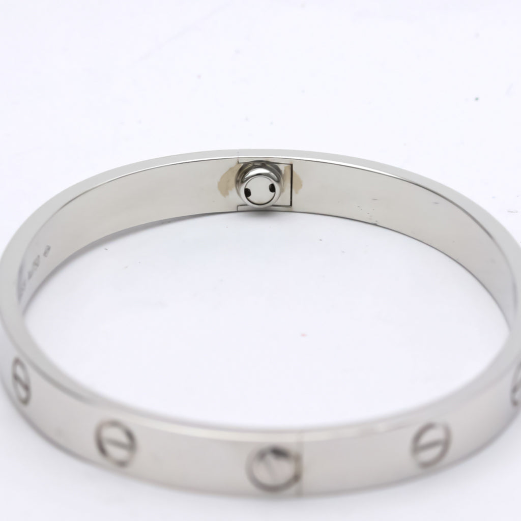 18K White Gold Love Bracelet Bangle W9233