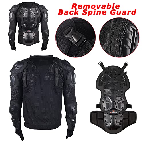 Motorcycle Jacket with Full Body Armor Chest Protection S8484