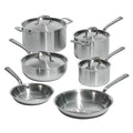 10 Pc Stainless Steel Pot Pan Set A907969