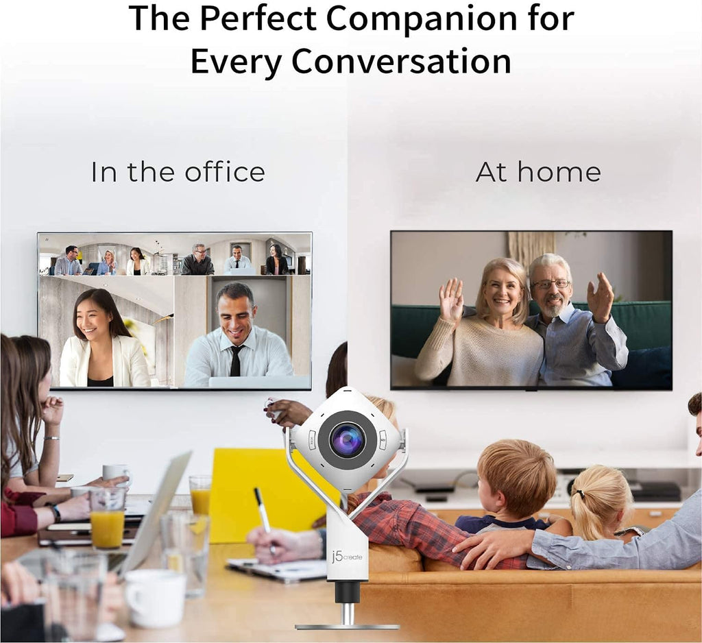 360 Degree All Around Meeting Webcam 1080P HD Video Conference Camera with Microphone USB-C J9299