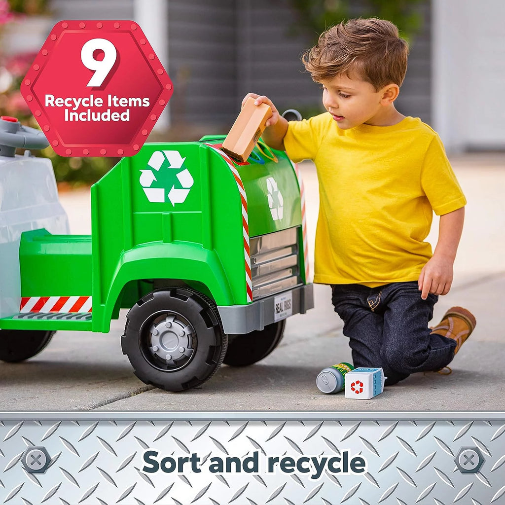 Toddler Recycling Truck Ride On Toy with 6 Volt Battery and Charger A724