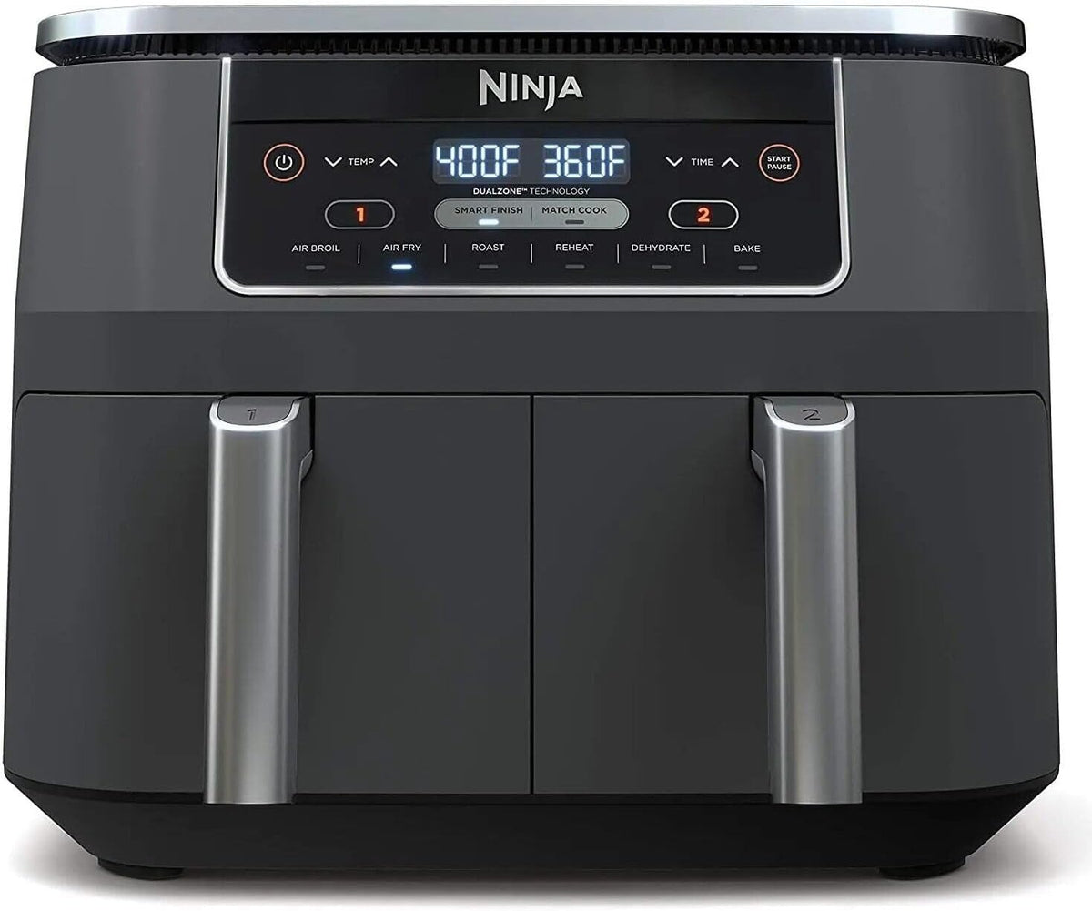 8 Quart DualZone 2-Basket Air Fryer, Grey R605184