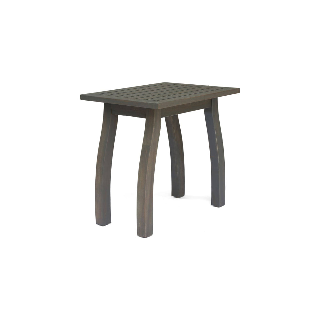Gray Acacia Wood Accent Table D1861