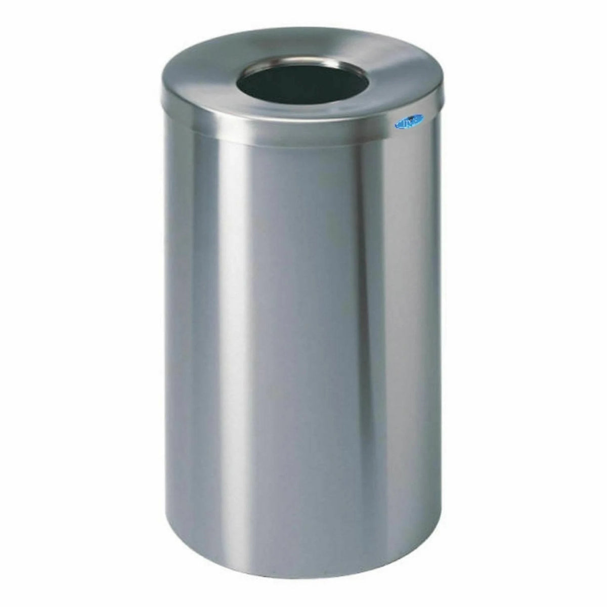 Round Open Top Stainless Steel Waste Receptacle, 32 Gallon Z2759