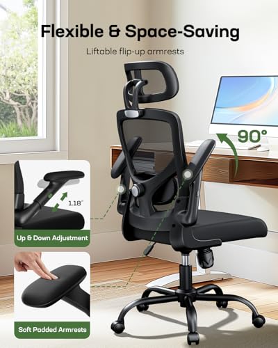 Ergonomic Mesh High Back Desk Chair with Headrest R8262
