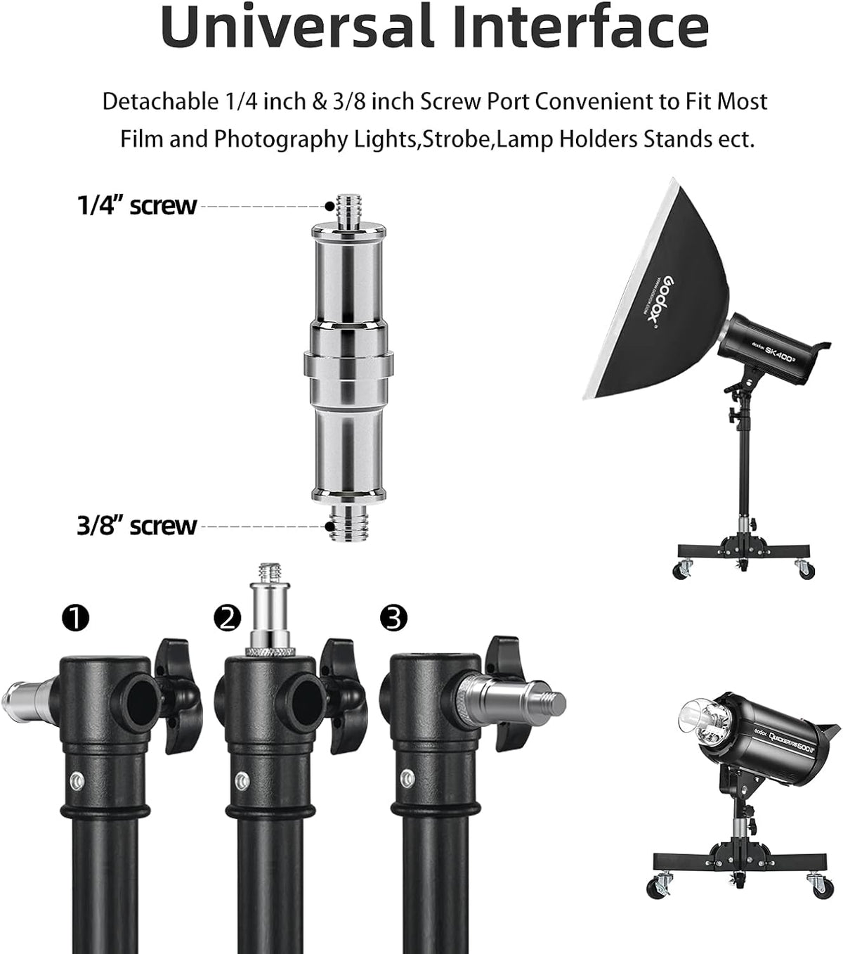Photography Tripod Light Stand Base with Casters K216