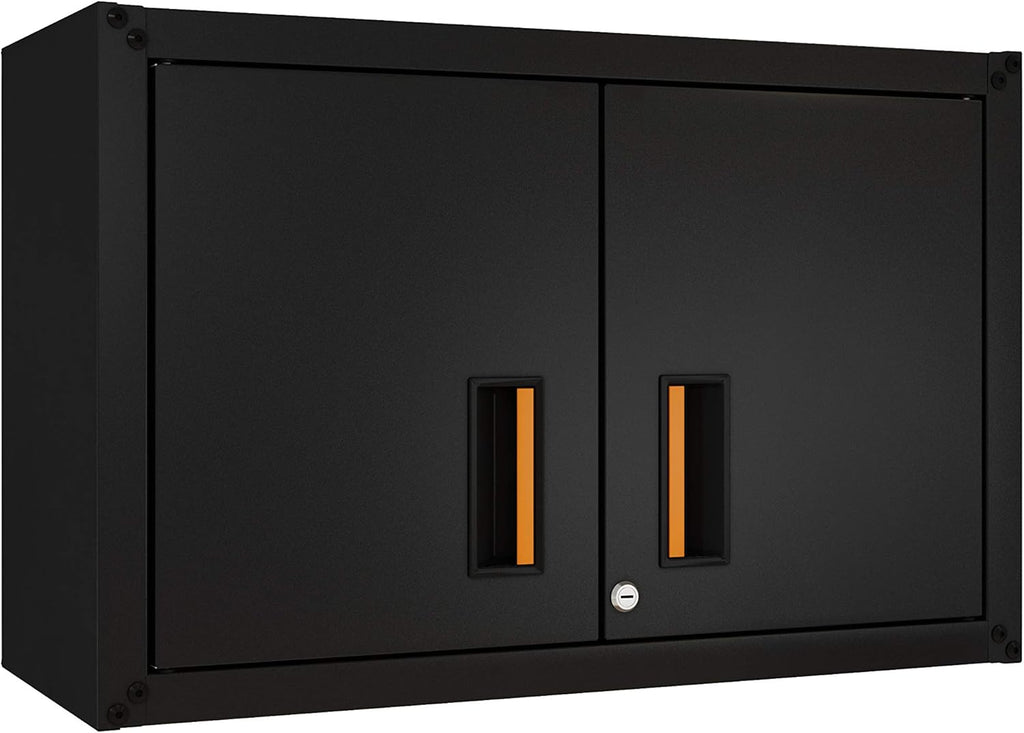Small Wall Steel Cabinet 2 Doors Black L80511