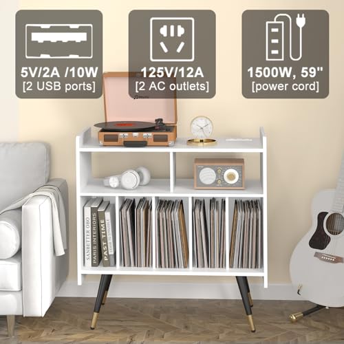Black Vinyl Record Storage Cabinet A419