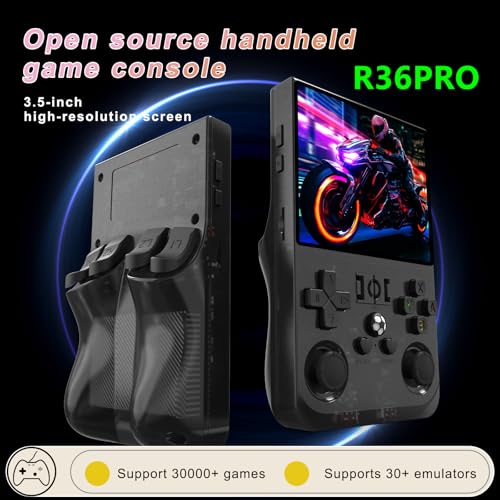 Handheld Game Console 4.0 Inch IPS 64GB TF Card 4000mAh Battery New Black A651375