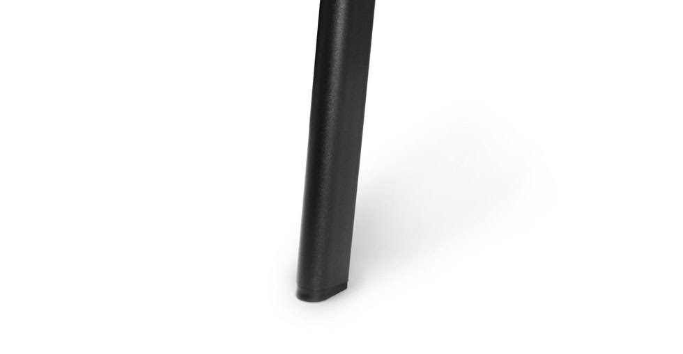 Walnut Counter Stool with Black Metal Base U609