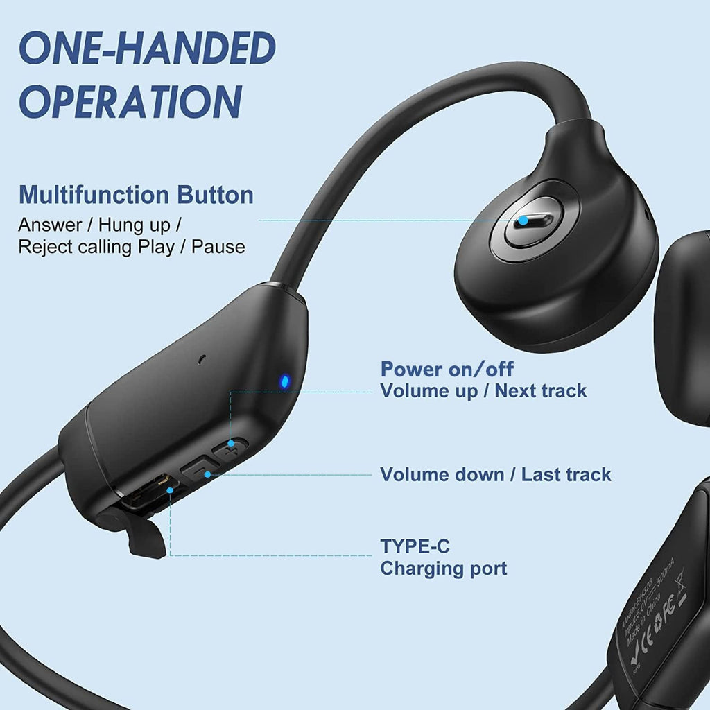 Wireless Open Ear Bluetooth Headphones IPX7 Waterproof Pack of 2 O3449