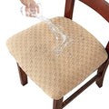 Ivory Jacquard Dining Chair Seat Covers (4) W49840