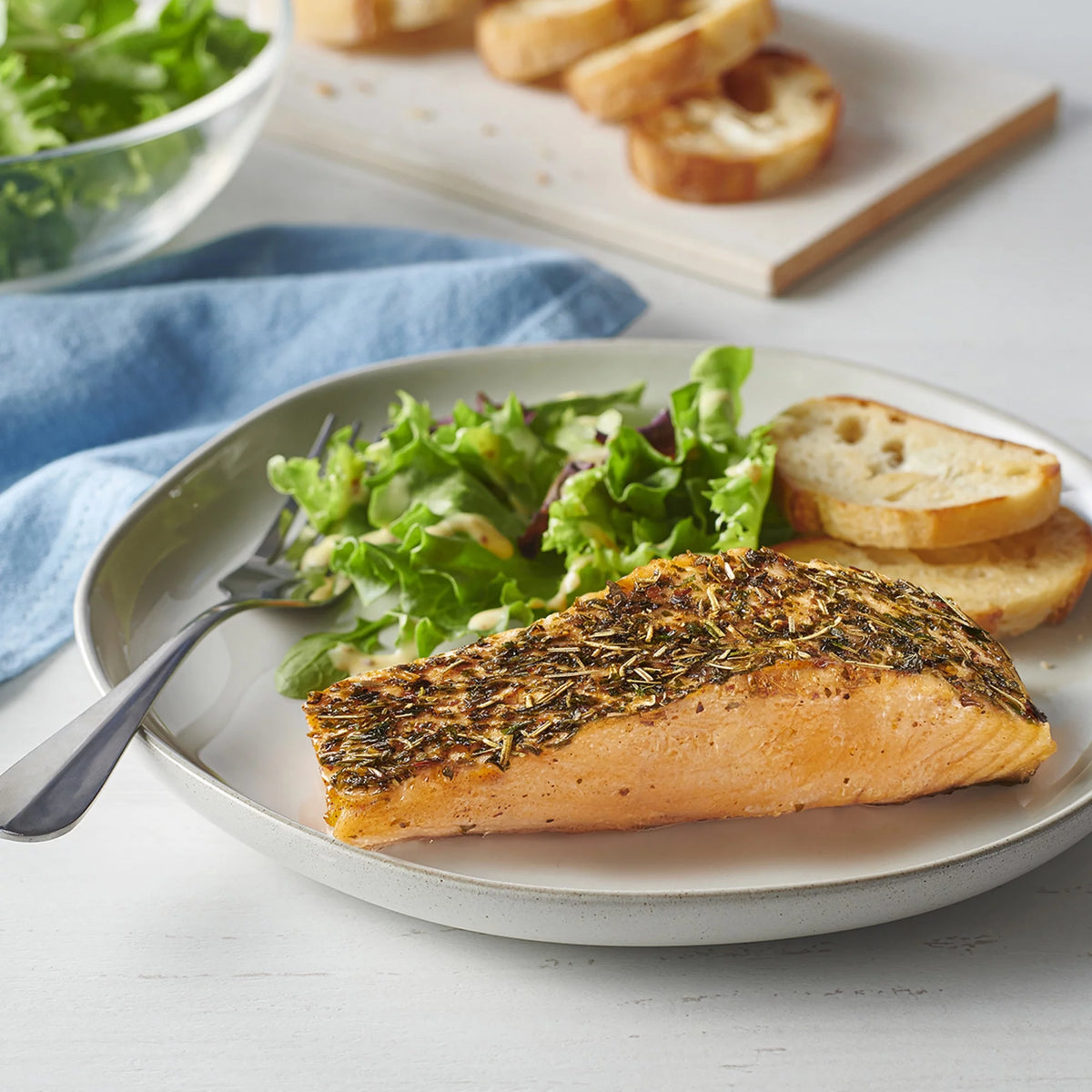 French-Style Herbs & Garlic Atlantic Salmon, Frozen 30 oz (6 Count, 5 oz Portions) E701