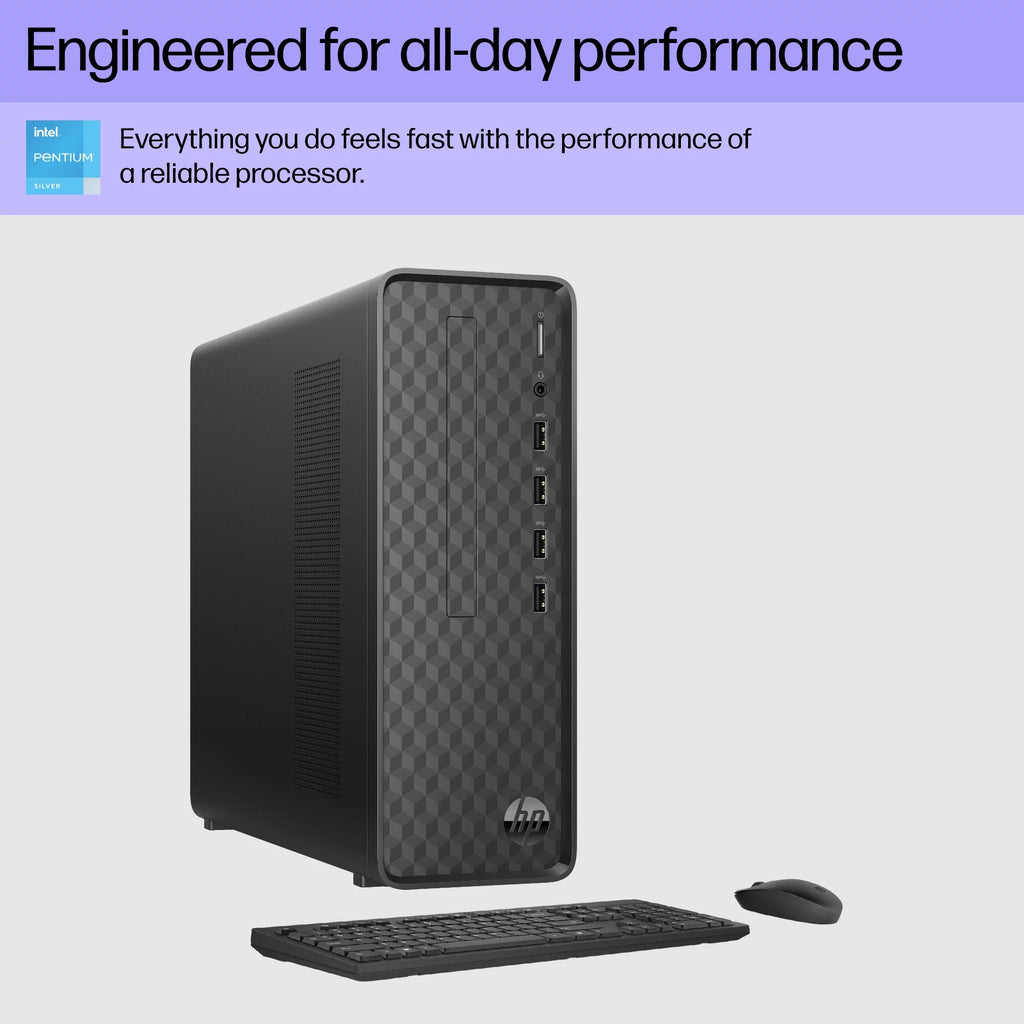 Black Intel Pentium 8GB 256GB SSD Windows 11 Desktop Tower J849