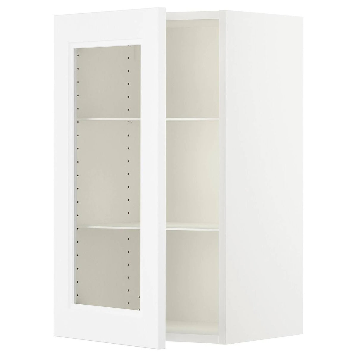 White Wall Cabinet with Glass Door G206446