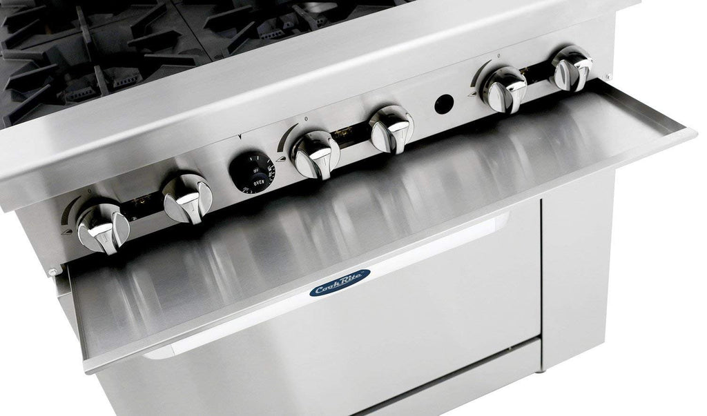 36" Gas Range with Full-Size Oven, 6 Cast Iron Burner, Stainless Steel U402612