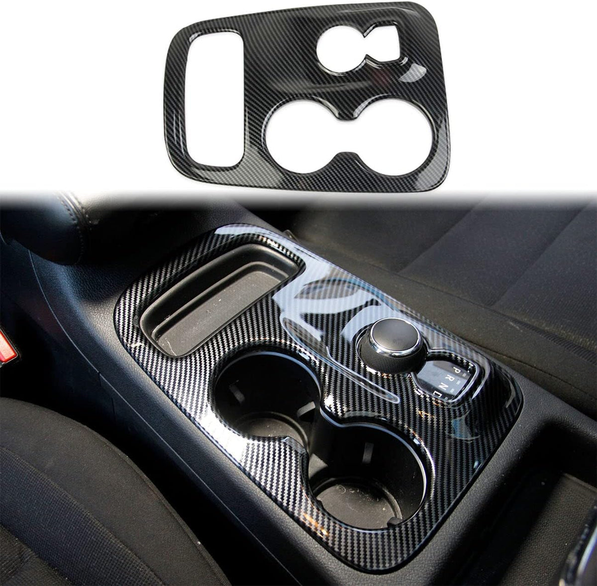 Carbon Fiber Gear Shift Panel Trim Pack of 2 O636